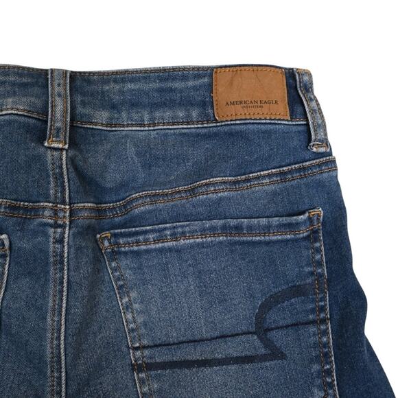 American Eagle Women's 6 Hi-Rise Shortie Denim Jean Shorts - Picture 4 of 10